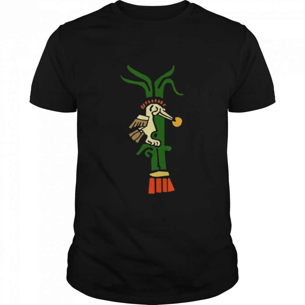Funny Bird Plant Aztec Design for Gardenings Shirt