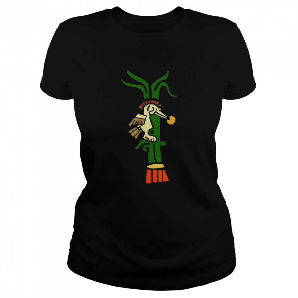 Funny Bird Plant Aztec Design for Gardenings  Classic Women's T-shirt