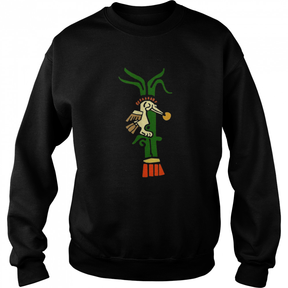 Funny Bird Plant Aztec Design for Gardenings  Unisex Sweatshirt
