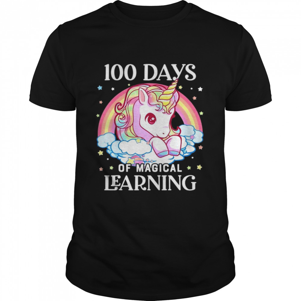 100 Days of School Unicorn Girls Teacher 100th Day of School shirt