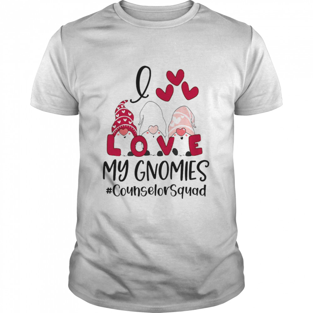 I Love My Gnomies Counselor Squad Valentines Day Shirt
