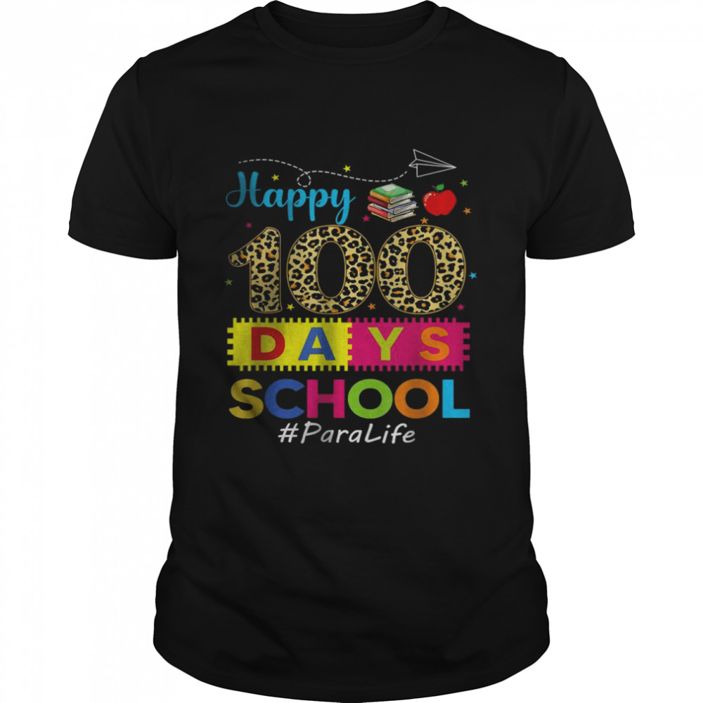 Leopard 100th Day Of School Para Life 100 Days Smarter T-Shirt