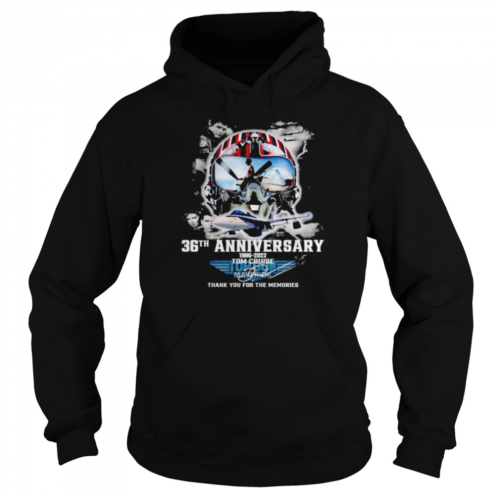 Top Gun 36th Anniversary 1986 2022 thank you for the memories shirt Unisex Hoodie
