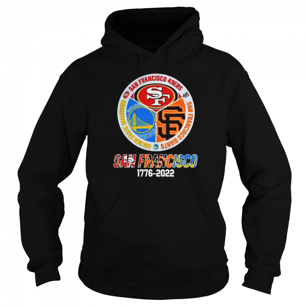 49ers Giants and Warriors San Francisco 1776 2022 shirt Unisex Hoodie