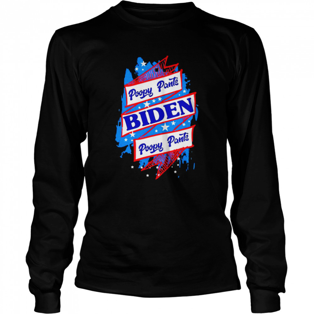 Fjb Let’s Go Brandon Poopy Pants Biden Election 2024 Liberal Cry Fjb  Long Sleeved T-shirt