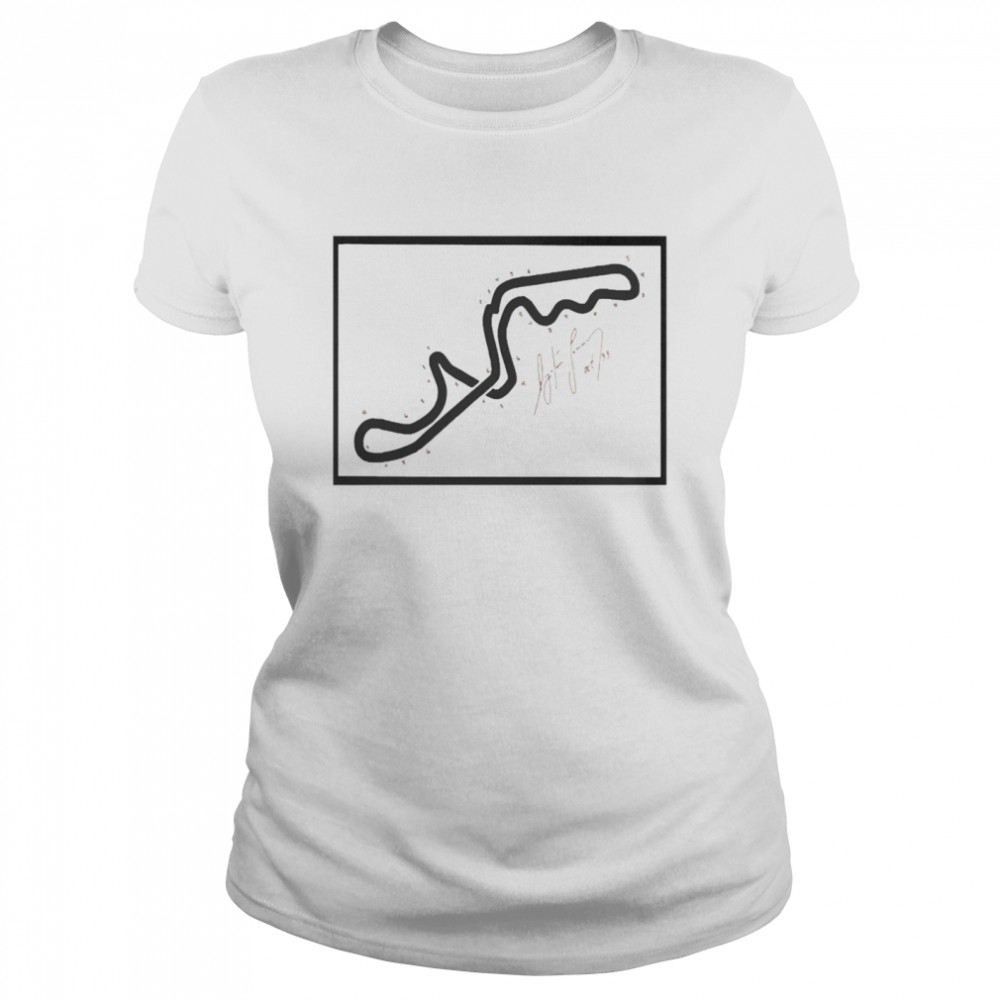 Senna’s Hand-Drawn Map Of The Suzuka Gp T-shirt Classic Women's T-shirt