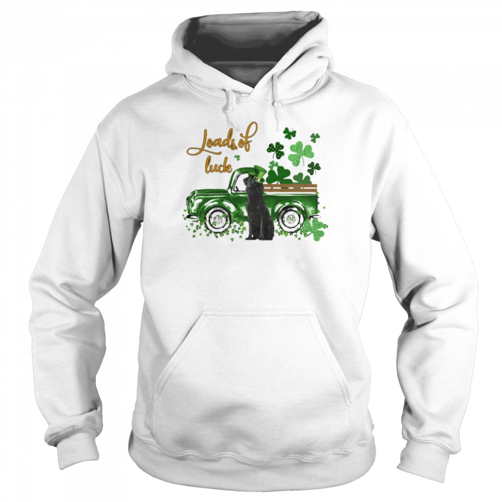 St. Patty’s Day Loads Of Luck Black Labrador T-shirt Unisex Hoodie