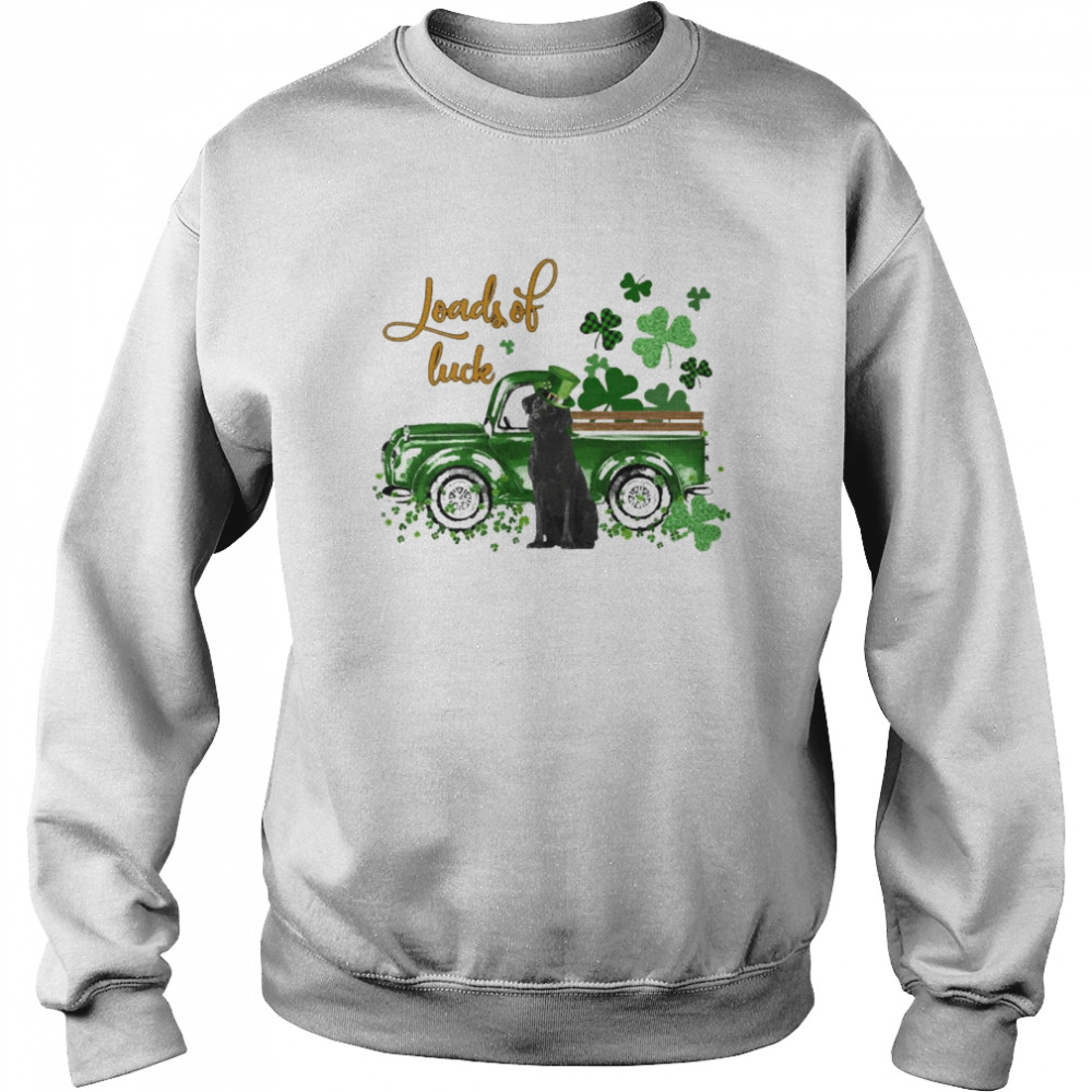 St. Patty’s Day Loads Of Luck Black Labrador T-shirt Unisex Sweatshirt