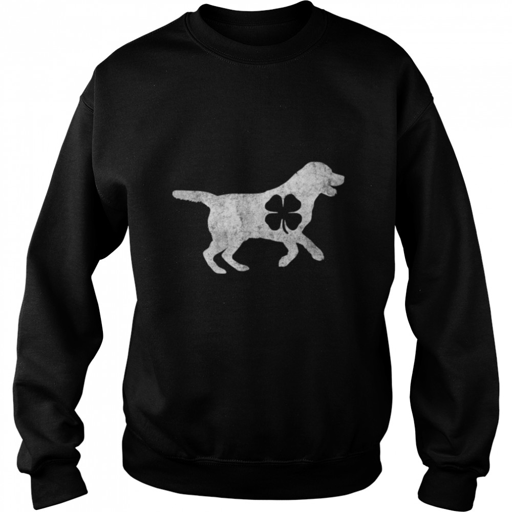 Vintage St Patricks Day Funny Dog Irish Dog Lucky Shamrock T- B09SD9JS7F Unisex Sweatshirt