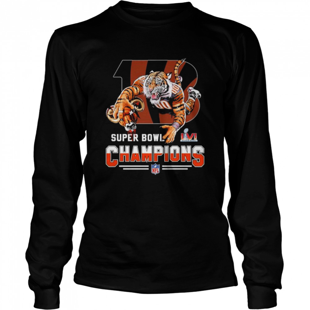 BooTeeQue Cincinnati Bengals 2022 Super Bowl Welcome to The Jungle Long Sleeve T-Shirt