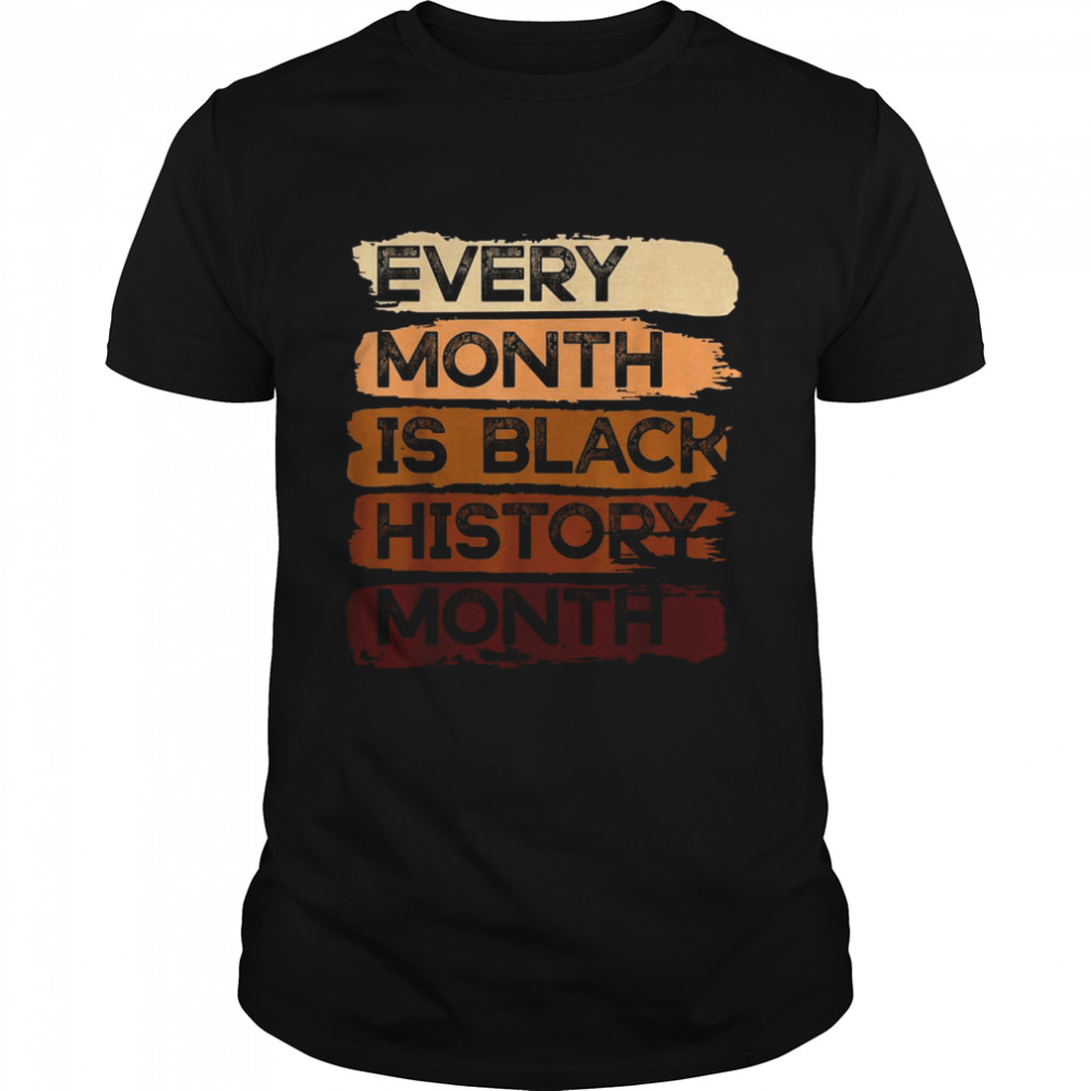Every Month Is Black History Month African American BLM Shirt