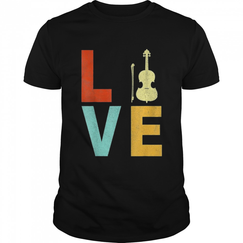 Violin Player Violinist Musician Violin Love Retro shirt