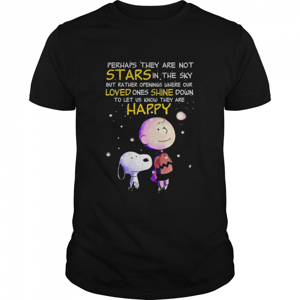 Snoopy and Charlie Brown perhaps they are not stars in the sky shirt