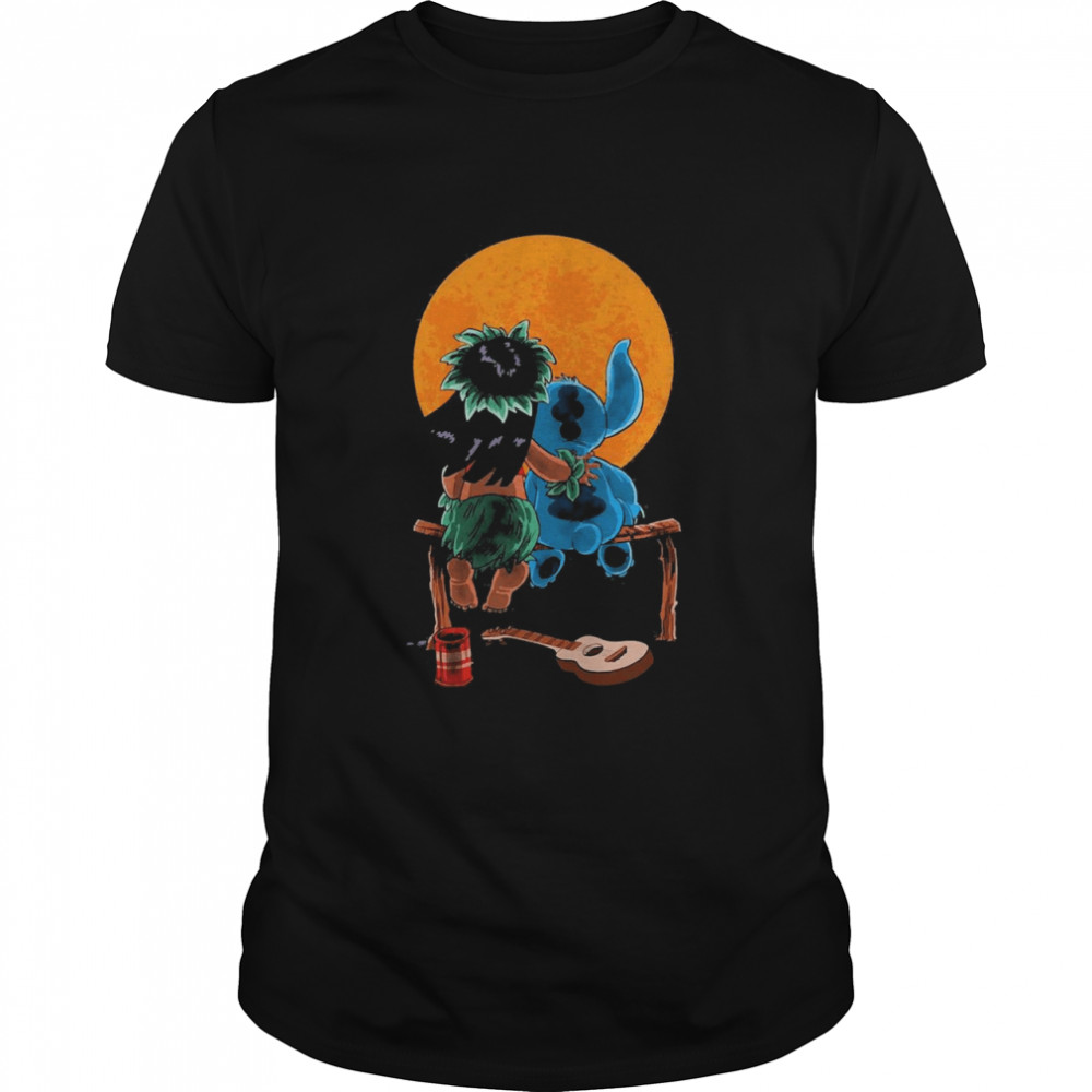 Alien And Girl Gazing At The Moon Shirt
