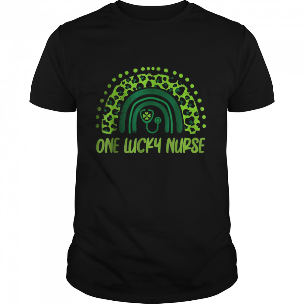 One Lucky Nurse Scrub RN ICU ER St Patricks Day Nurses Women Shirt