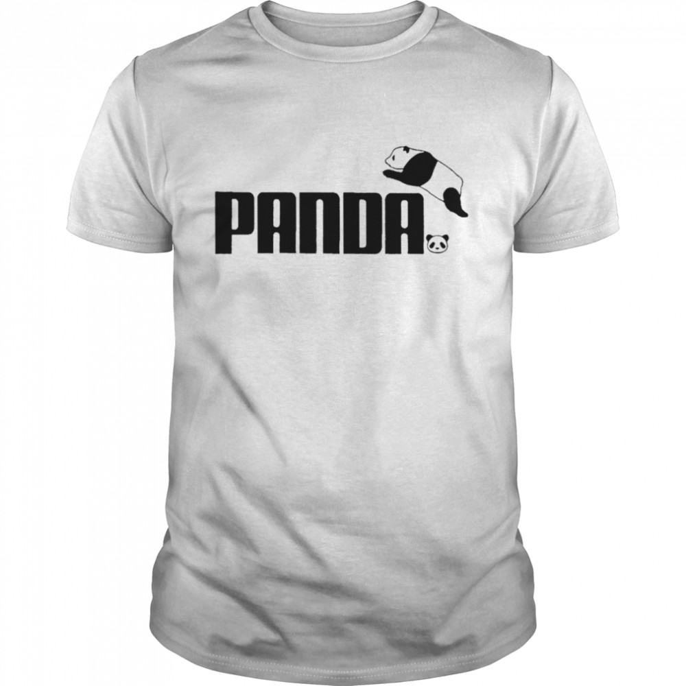 Panda Puma funny logo T-shirt