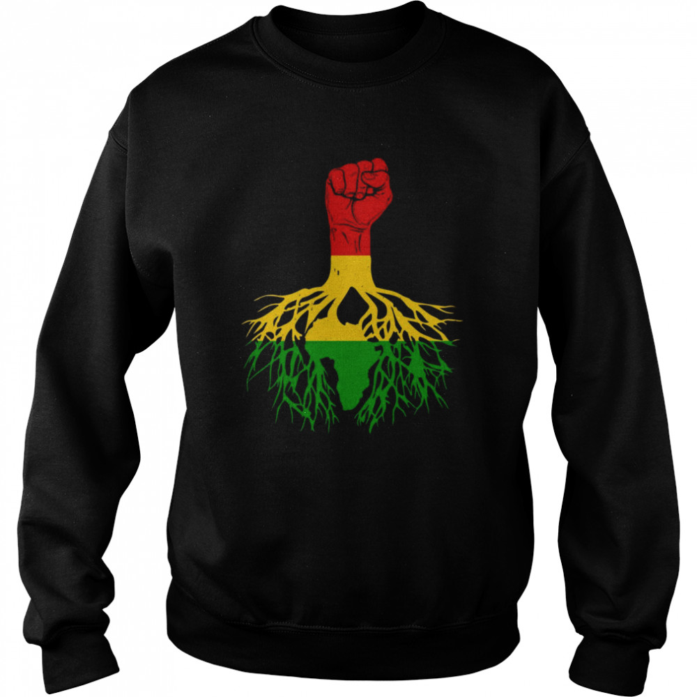 Power Fist Africa Roots Melanin Queen King Black History  Unisex Sweatshirt