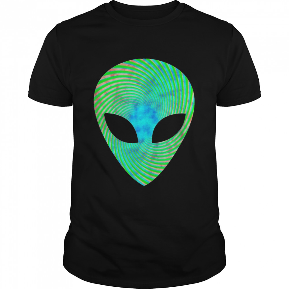 Psychedelic Alien face Alien Head UFO Shirt