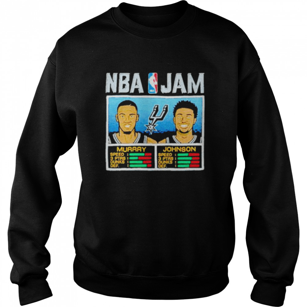 San Antonio Spurs NBA Jam Dejounte Murray and Keldon Johnson shirt Unisex Sweatshirt