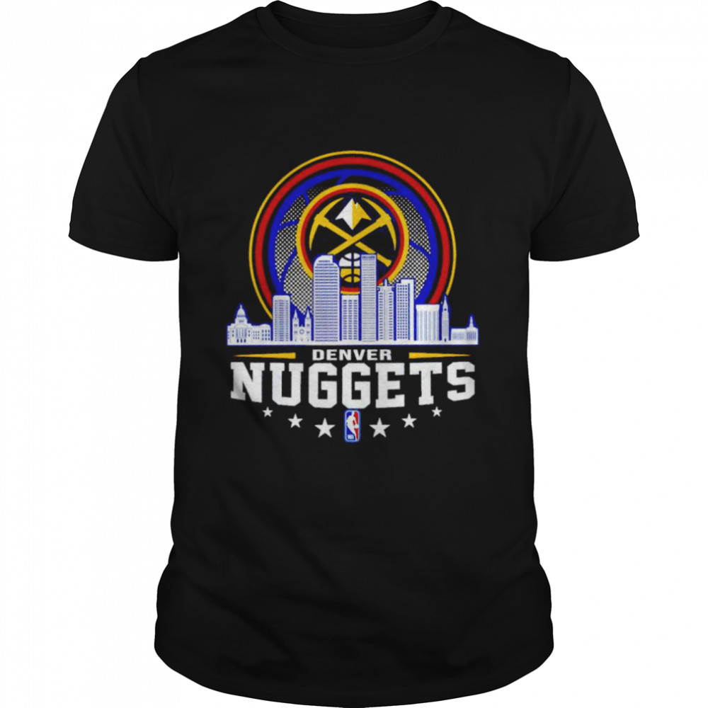 Denver Nuggets NBA City Skyline shirt