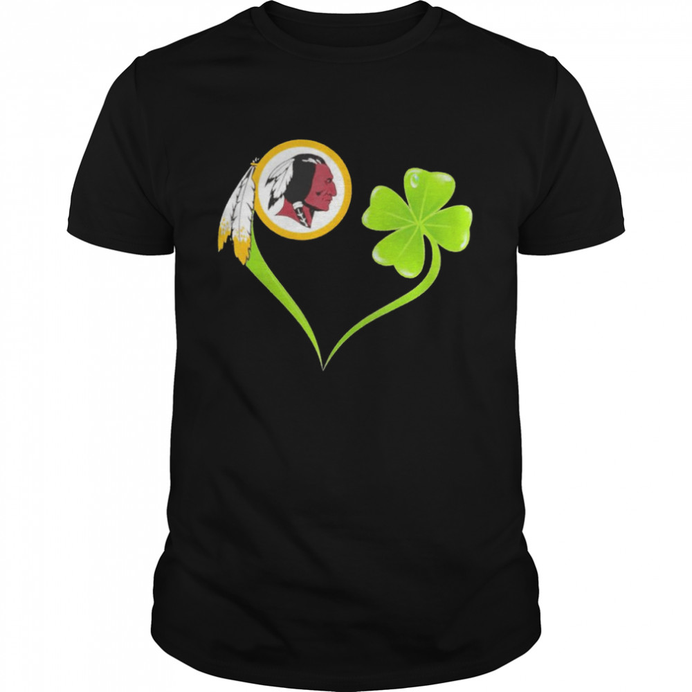 Washington Redskins shamrock heart St Patrick’s day shirt