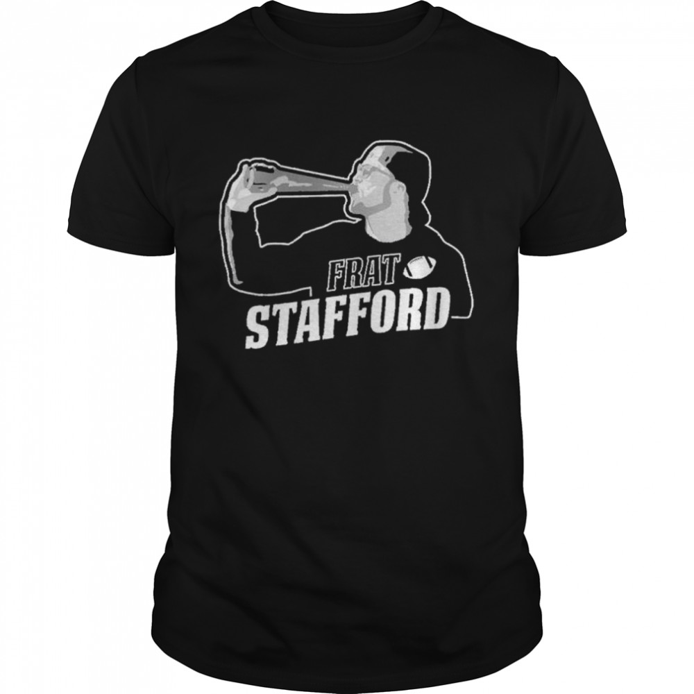 Frat Stafford drinking beer art shirt