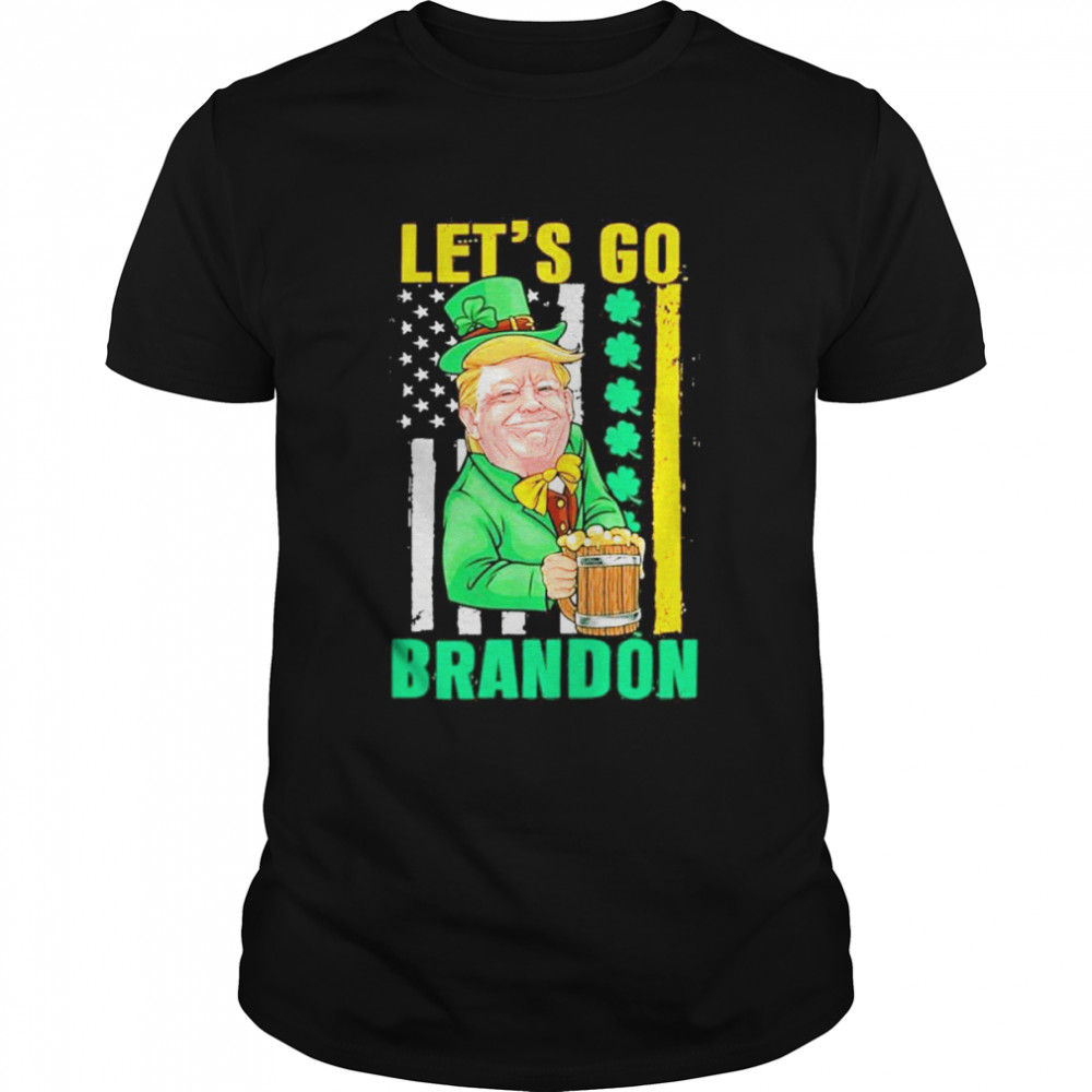Let’s Go Brandon St Patrick’s Day Donald Trump Irish Flag Shamrock T- Classic Men's T-shirt