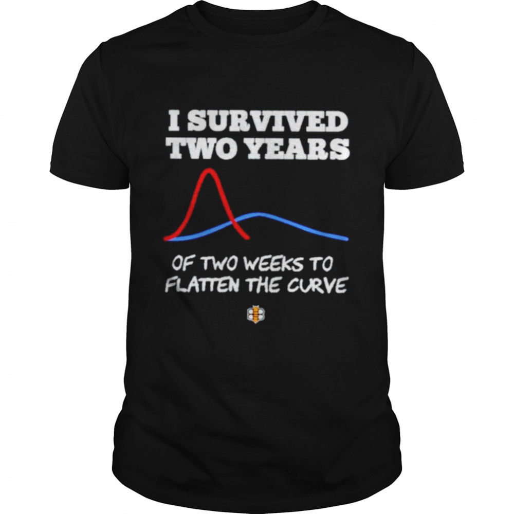 I survived 2 years to flatten the curve shirt
