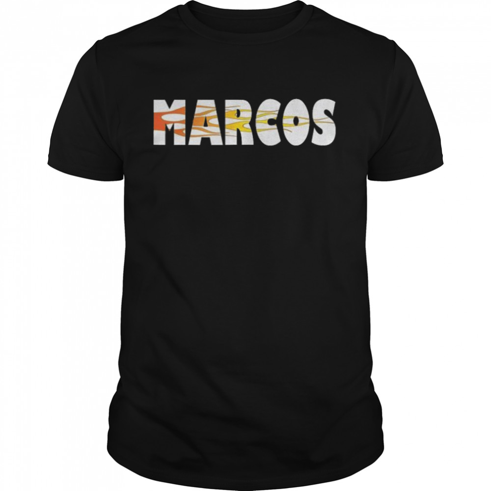 Marcos Name Cool Auto Detailing Flames So Fast  Classic Men's T-shirt