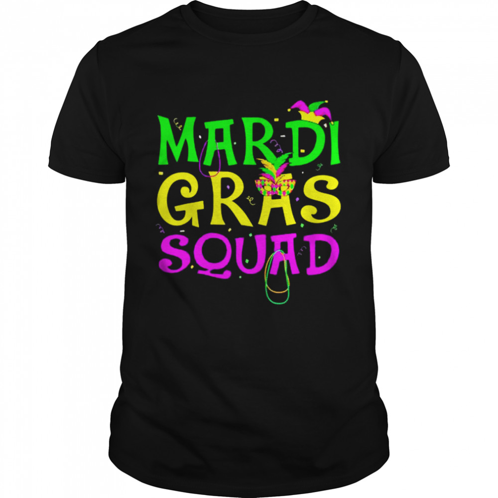 Mardi Gras Squad Party Costume Mardi Gras T- Classic Men's T-shirt