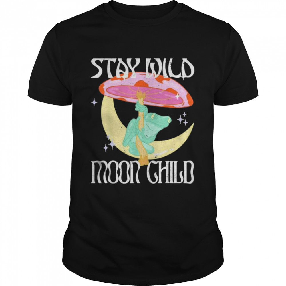 Stay Wild Moon Child Frog Peace Love Hippie shirt Classic Men's T-shirt