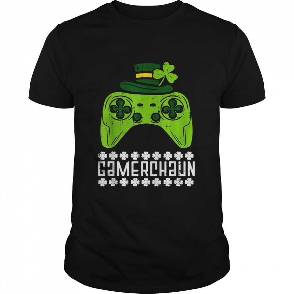 Gamerchaun Irish Gamer Paddys St Patrick Day Boys Shirt
