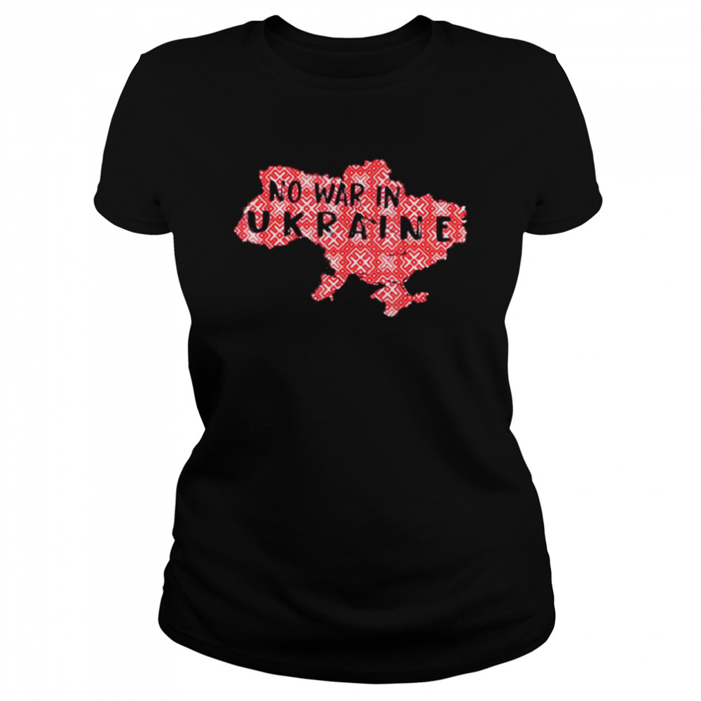 No War In Ukraine Flag Emblem Patriot shirt Classic Women's T-shirt