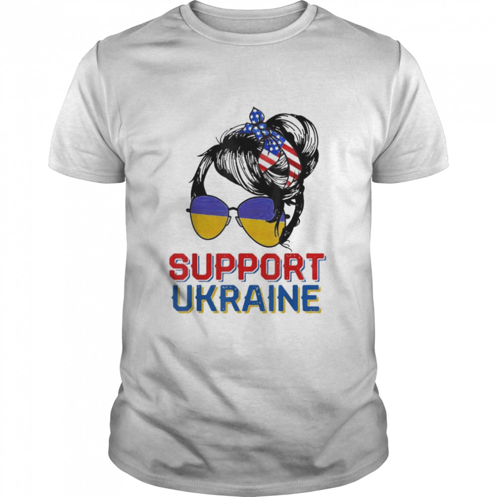 Support Ukraine Woman Flag American Ukrainian Roots T- Classic Men's T-shirt