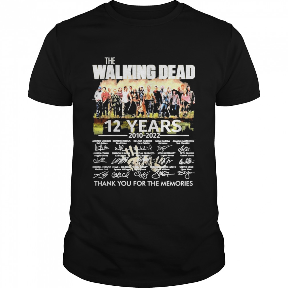 The Walking Dead 12 Years Anniversary 2010 – 2022 Signatures Thank You For The Memories T- Classic Men's T-shirt