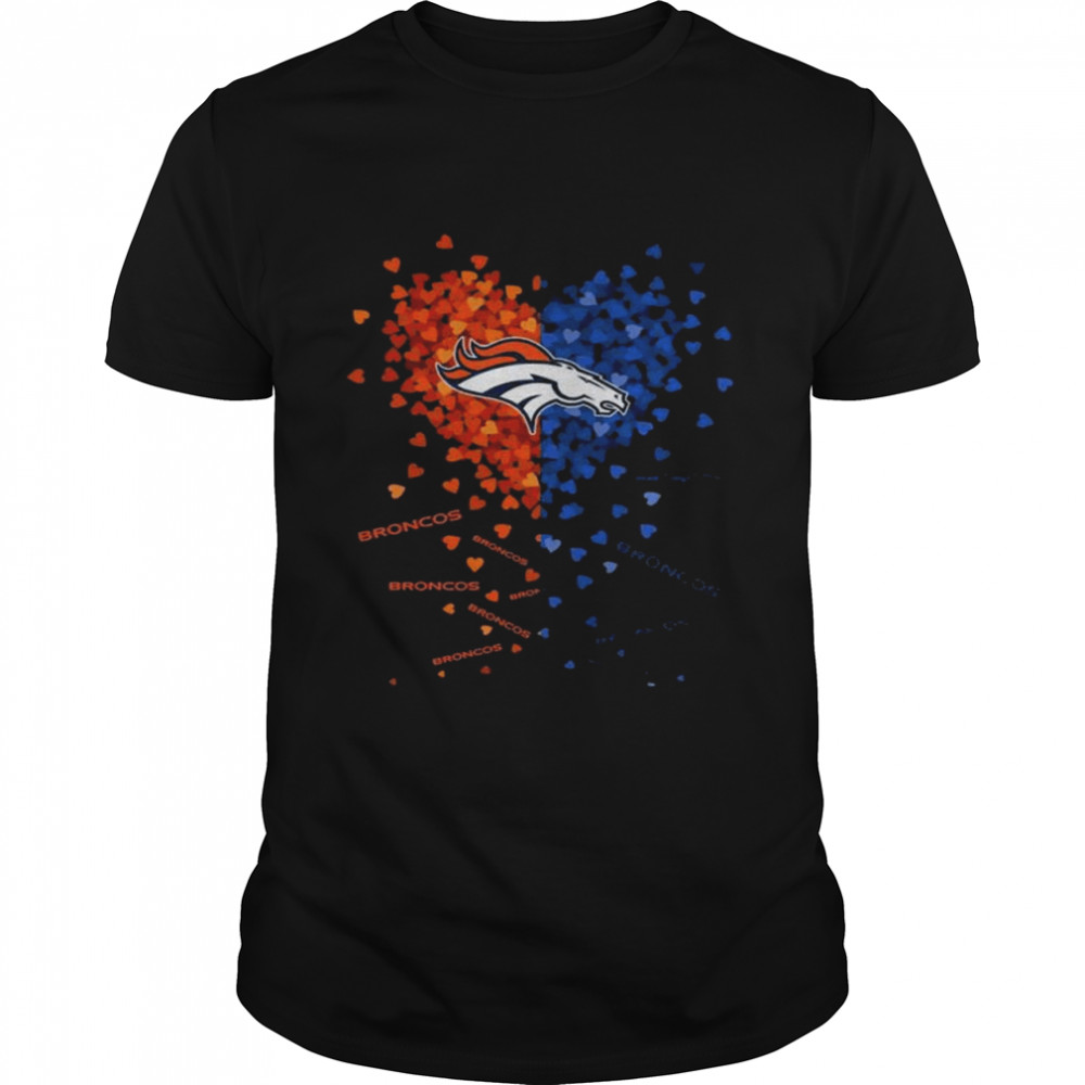 Denver Broncos logo Hearts 2022 shirt Classic Men's T-shirt