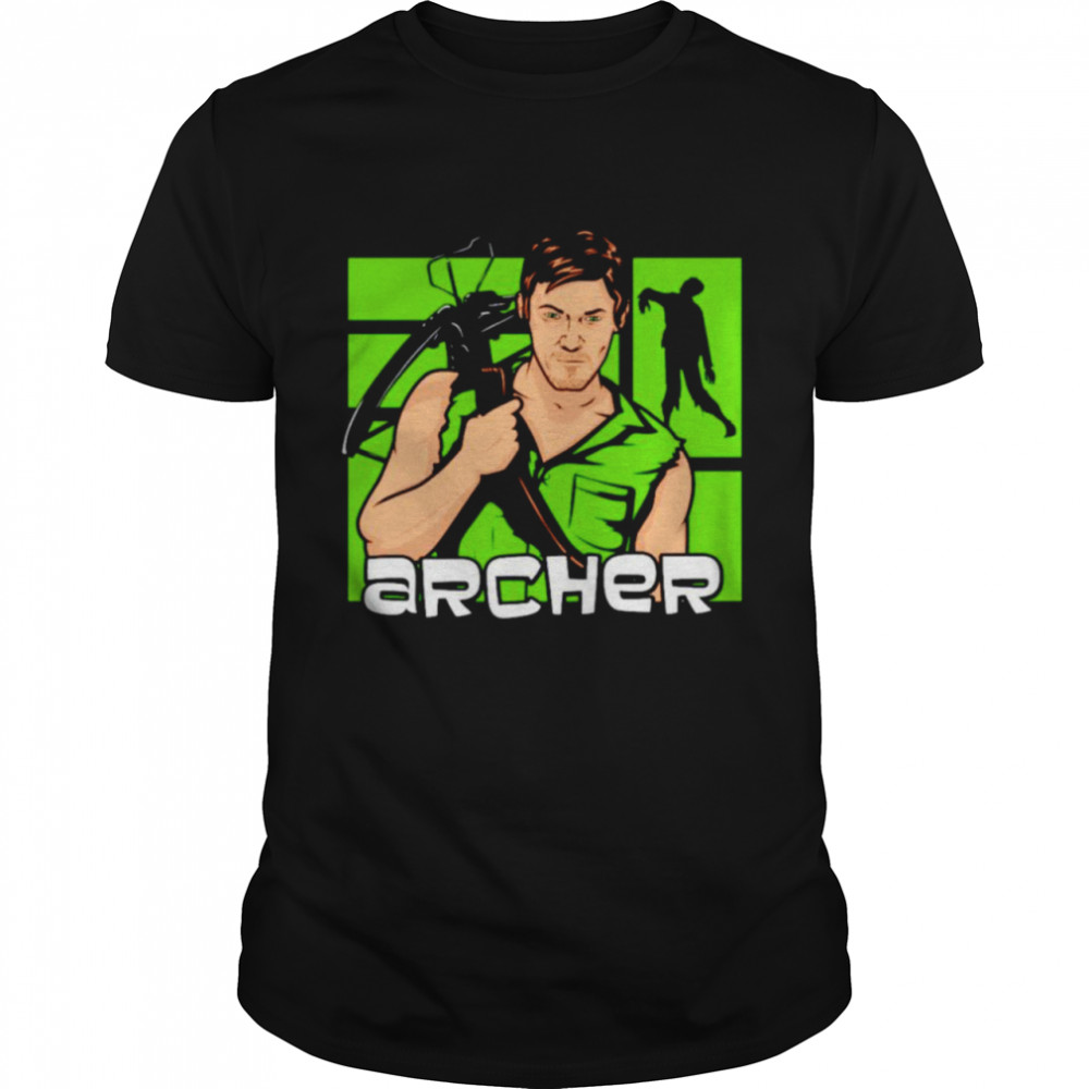 Daryl Dixon archer parody shirt