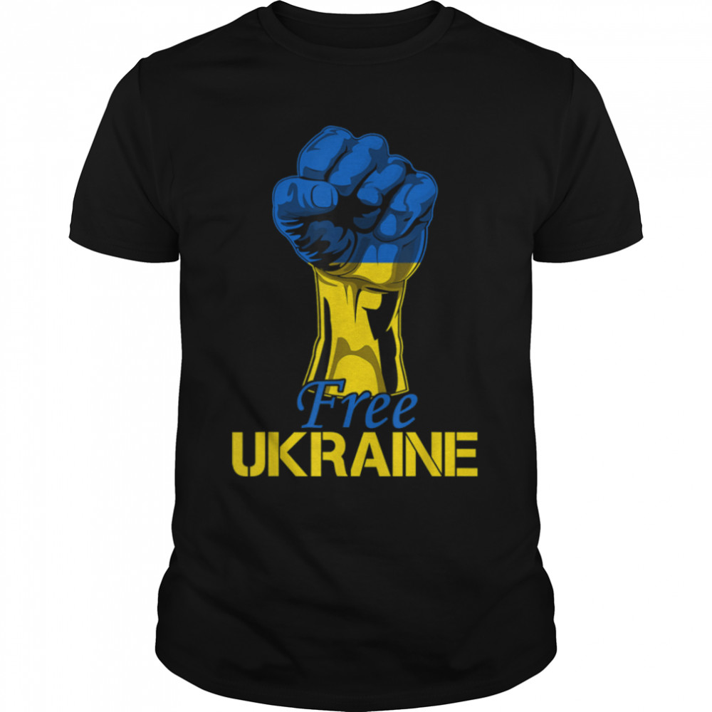 Free Ukraine shirt I Stand With Ukraine Ukrainian Flag T-Shirt B09TPHB622