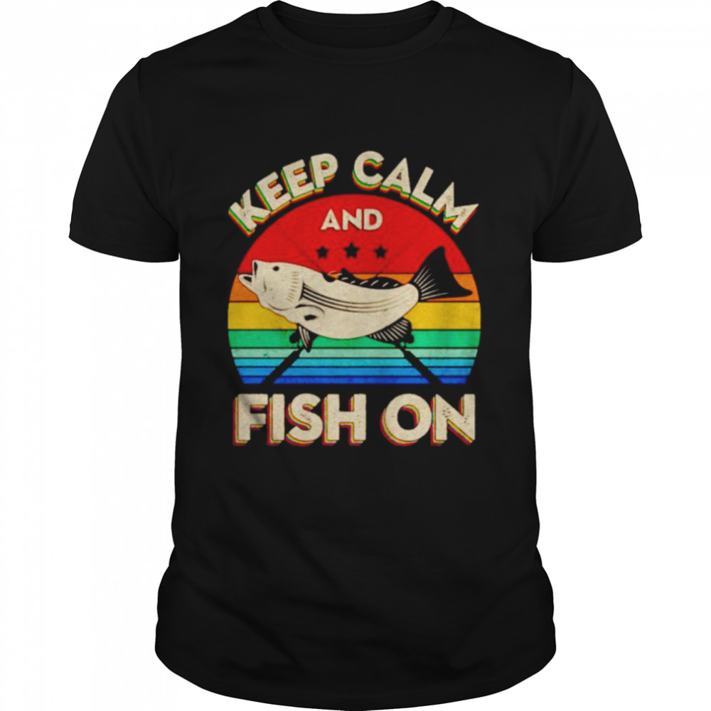 Keep calm and fish on vintage shirt
