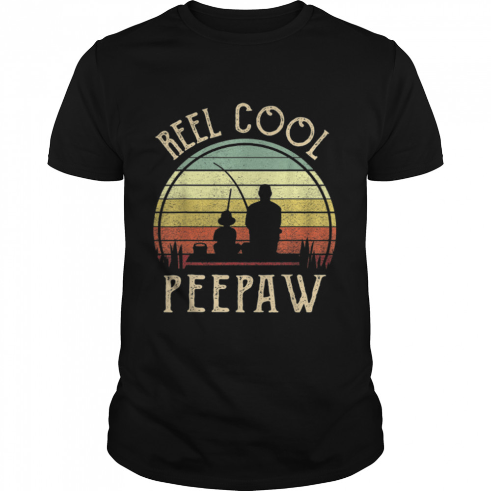 Mens Reel Cool Peepaw Shirt Fishing Fathers Day T-Shirt B09TPJFJFR