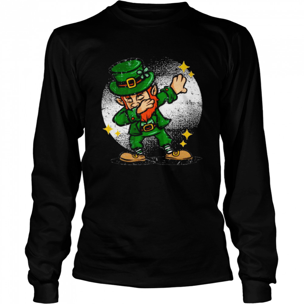 St. Patrick’s Day Dabbing Leprechaun  Long Sleeved T-shirt