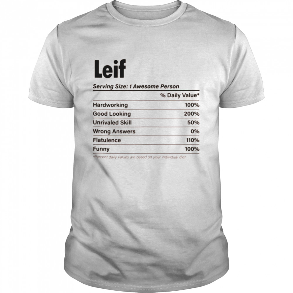 LEIF Nutrition Facts Name Definition  Classic Men's T-shirt