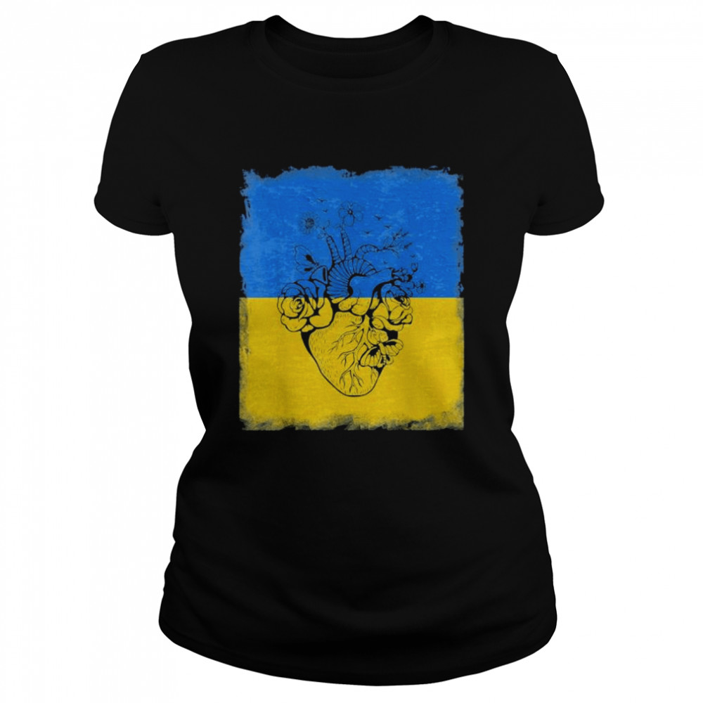 Ukrainian Lover I Stand With Ukraine Heart Peace Ukraine shirt Classic Women's T-shirt