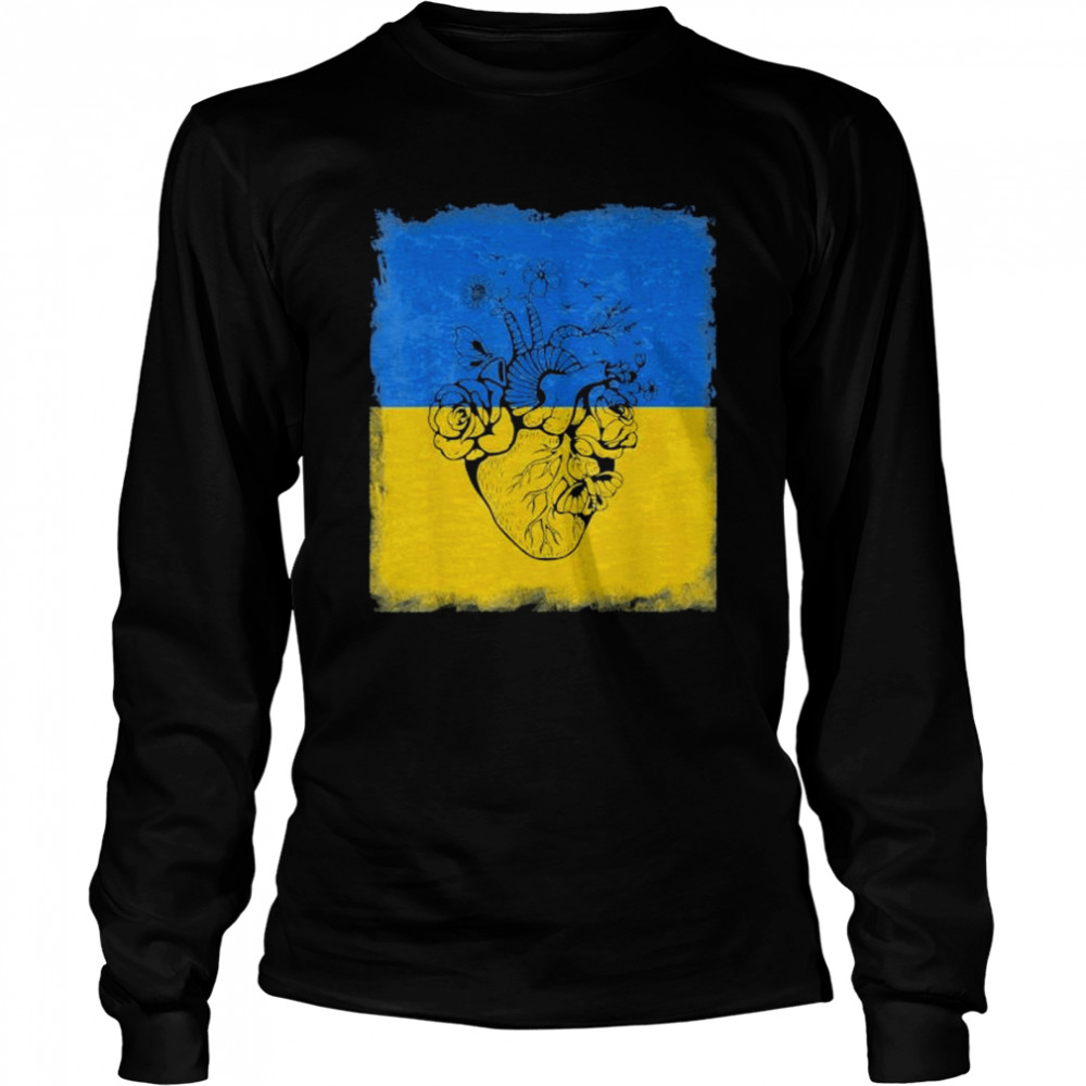 Ukrainian Lover I Stand With Ukraine Heart Peace Ukraine shirt Long Sleeved T-shirt