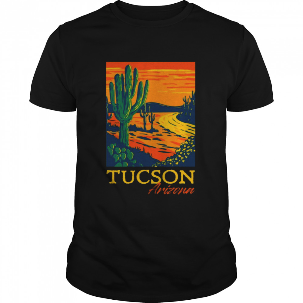 Tucson Arizona Cactus Vintage Retro Desert Souvenir Shirt