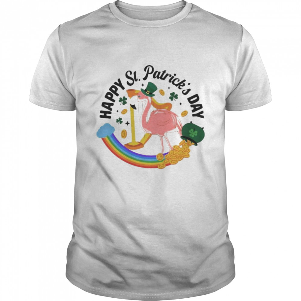 Flamingo happy St Patrick’s Day 2022 Shirt