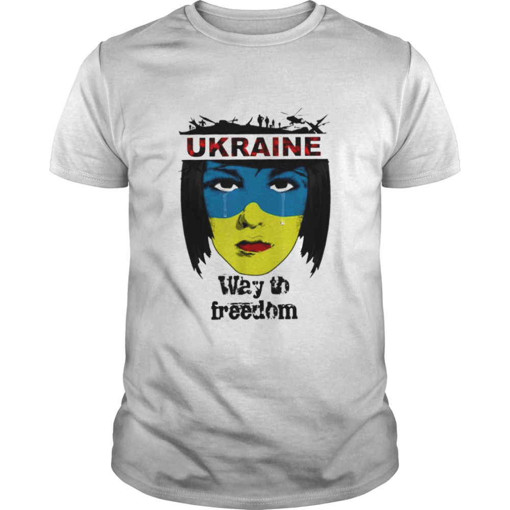 The Way To Freedom Ukraine Flag Ukrainian Girl Peace Ukraine shirt Classic Men's T-shirt
