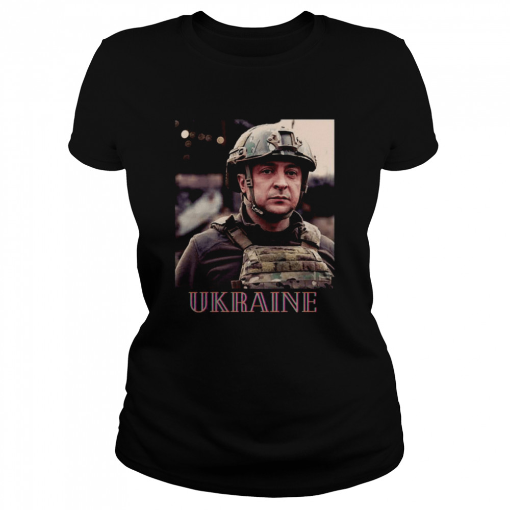 Ukraine Patriot Volodymyr Zelensky Free Ukraine  Classic Women's T-shirt