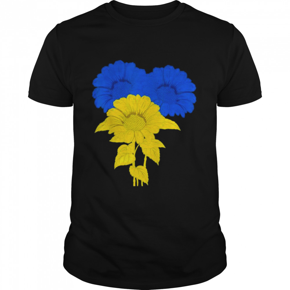 Ukraine Sunflowers Blue Yellow Support Peace Ukrainian Flag Free Ukraine shirt