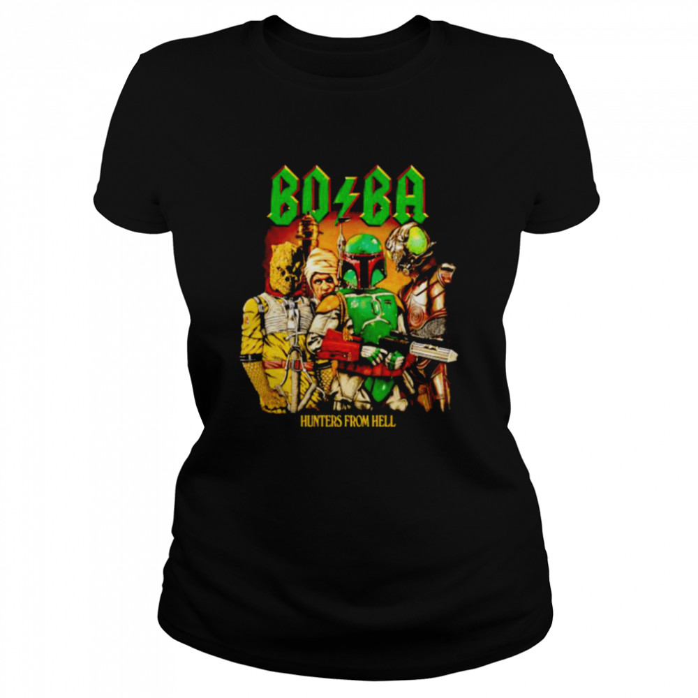 Boba Fett AC DC hunters from hell shirt Classic Women's T-shirt